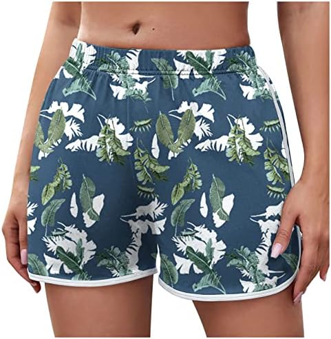 מכנסי ביגוד של Zhensanguo Womens מכנסיים קצרים לנשים קיץ מזדמן מכנסי חוף יוגה מודפסים