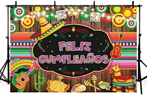 7 * 5 רגל פליז רקע מקסיקני פיאסטה שמח מסיבת יום הולדת קישוטי סינקו דה מאיו טאקו רטרו עץ צילום