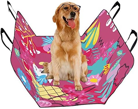 כיסוי מושב כלב מותאם אישית כיף עיצוב סגנון יד נמשך חמוד הדפסת רכב מושב מכסה לכלבים עמיד