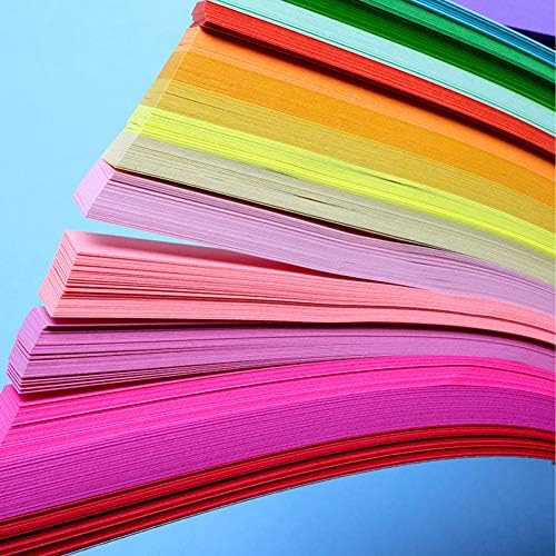 Mluchee 2340 גיליונות אוריגמי כוכבי נייר רצועות נייר כפול צדדי כוכב צבעוני 25 צבעים קישוט נייר מתקפל