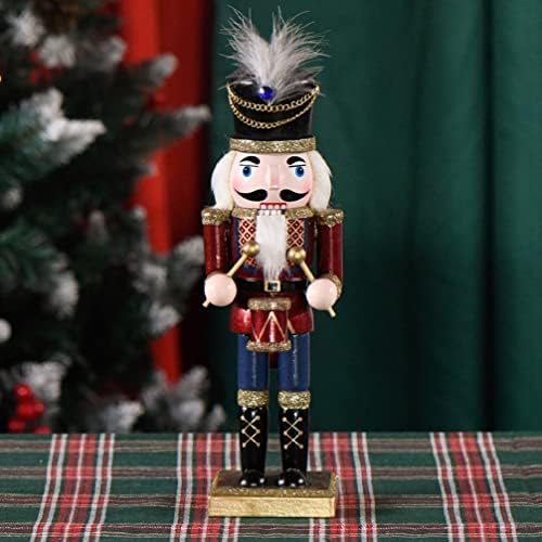 חג המולד מתופף מפצח אגוזים חג עץ מפצח אגוזים איור מסורתי חג המולד בובת צעצוע לחורף חג חגיגי חג המולד