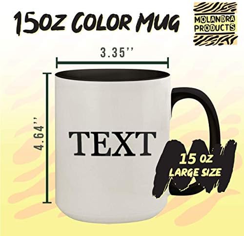 מולנדרה מוצרים זה הוא מהוויש - 15 עוז צבעוני פנימי &מגבר; ידית קרמיקה קפה ספל, שחור