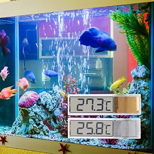 מדחום אלקטרוני דיגיטלי תלת מימדי מדחום אקווריום דיגיטלי מיכל דגים מיכל חממה חממה חיישן LED