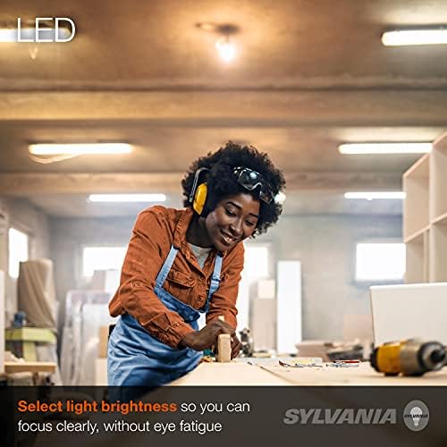 Sylvania LED שירות חנות מתקן תקרת אור עם שרשרת אור ומשיכה, שווה ערך של 250 וואט, יעיל 30 וואט,