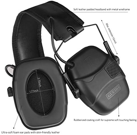 ירי אלקטרוני האוזניים השמיעה האוזניים הגנה על אוזניים להפחתת רעשי טווח אקדחים