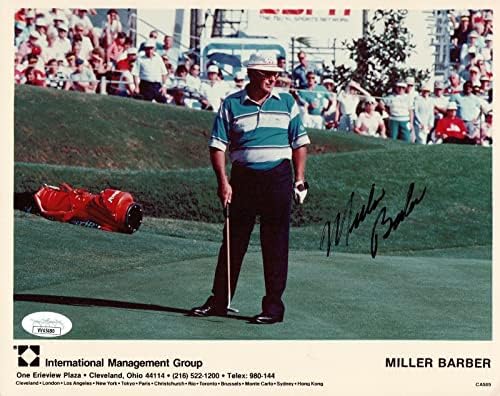 אגדת גולף מילר ברבר חתמה על 8x10 תמונה עם JSA COA - תמונות גולף עם חתימה