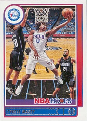 2021-22 Panini NBA Hoops 57 TYRESE MAXEY PHILADELPHIA 76ERS כרטיס כדורסל רשמי NBA במצב גולמי