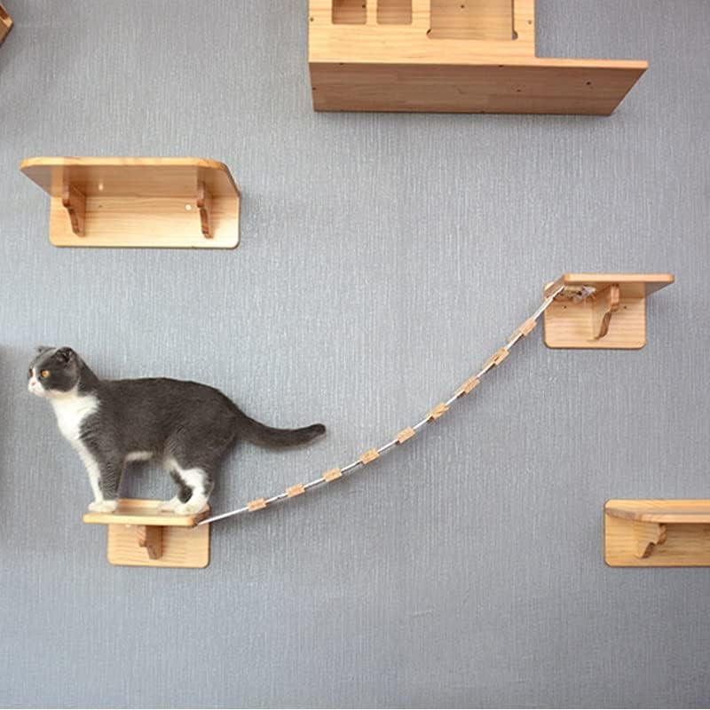 חתול צעצוע חתול גשר סולם טיפוס מסגרת חתול עץ בית עץ חתלתול קפיצות פלטפורמה עשה זאת בעצמך לחיות