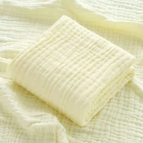 צבע צהוב 12 שכבות של שמיכת גזה כותנה למגבת חבטות תינוקות יילוד יילוד מחבקים שמיכה.