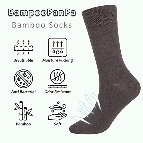 Bampoopanpa 4 זוג גרבי עגל במבוק קל משקל קל משקל נושם רך גרביים צוות עסק
