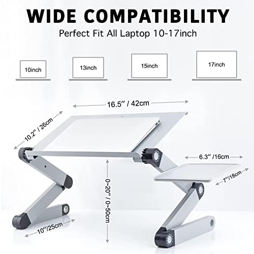 MJWDP מתכוונן אלומיניום נייד שולחן שולחן שולחן עם מעמד קירור מיטת קירור עבודות שולחן ברכי