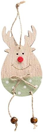 Ｋｌｋｃｍｓ קישוטי עץ חג המולד תליון עץ חג המולד עשוי עץ, 15x6 סמ, סגנון 01, כמתואר