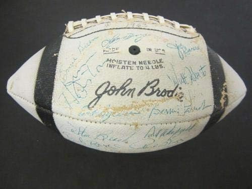 1965 קבוצת קליבלנד בראונס חתמה על הכדורגל ג'ים בראון לרוי קלי גרוזה ג'סא לואה - כדורגל חתימה