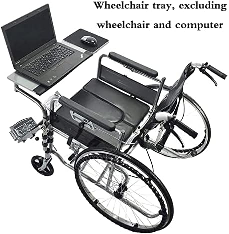 מאטן כיסא גלגלים חיק מגש, ארגונומי כיסא גלגלים שולחן מחשב מתכוונן מרחק וגובה כיסא גלגלים מגש עבור ילד / קשישים/חולים