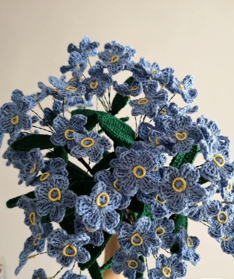 רנסלאט 10 יח ' חבילה יד סרוג חוט סרוגה פרחים מלאכותיים זר לחתונה קישוט בית תפאורה גן
