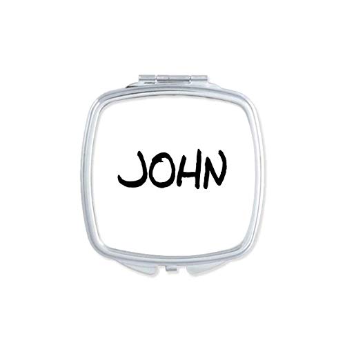 מיוחד כתב יד אנגלית שם ג ' ון מראה נייד קומפקטי כיס איפור כפול צדדי זכוכית
