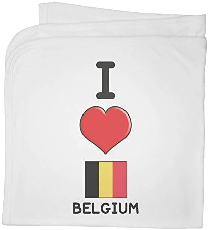 Azeeda 'אני אוהב את בלגיה' שמיכה / צעיף כותנה כותנה