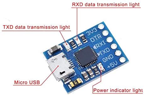 HILETGO 2PCS CP2102 MICRO USB ל- UART מודול TTL 6 ממיר סידורי PIN STC החלף FT232