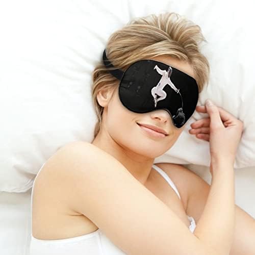 גידור מסיכת עיניים ספורטיבית עם רצועה מתכווננת לגברים ונשים לילה שינה מנמנם