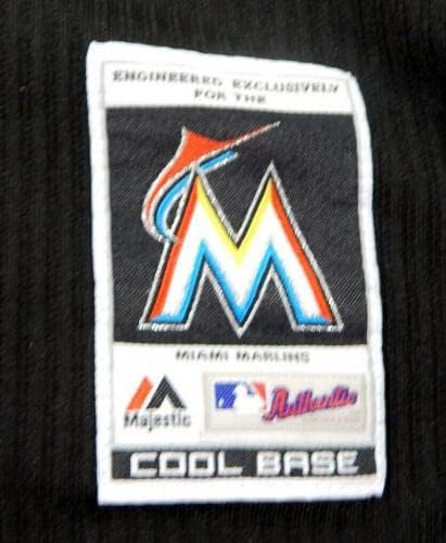 2014-16 מיאמי מרלינס אנדי בארקט 27 משחק נעשה שימוש בלאק ג'רזי ST BP 48 DP18440 - משחק משומש גופיות MLB
