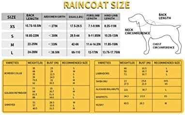 Fashio_Fun כלבים גדולים מעיל גשם מתכווננים בגדים אטומים למים בגדים אטומים למים קלים ז'קט שינוי צבע גשם פונצ'ו