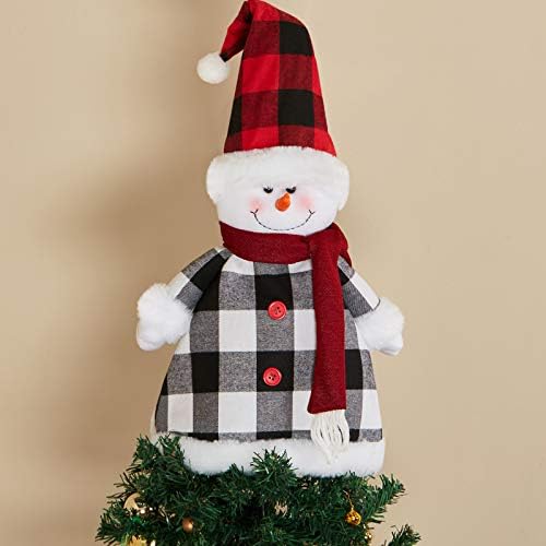 עץ שלג עץ שלג גדול טופר חג המולד עץ שלג עץ טופר קישוטי כובע וצעיף לחג המולד לחג חג המולד קישוטים