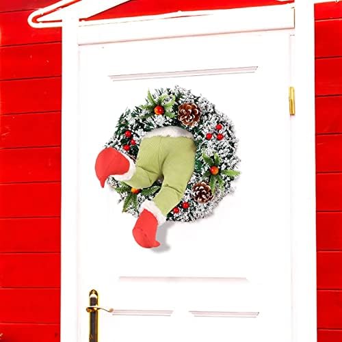 זר חג המולד של הגנב קישוט חג המולד לחג המולד חג המולד מקורה קישוט מקורה דקור דלת 14 אינץ '/18 אינץ'/20 אינץ