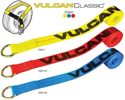 רתמת צמיג גלגל וולקן דולי עם טבעת O אוניברסלית - סגנון לאסו - 2 אינץ 'x 96 אינץ' - צהוב קלאסי - 3,300 פאונד
