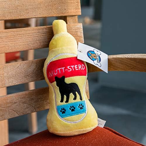 צעצוע של כלבי קטיפה של Deli Muttsterd, נהדר לחיות מחמד של כלבים קטנים ובינוניים, כיף חריק