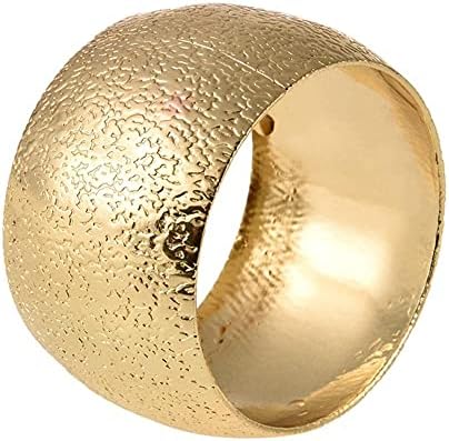 PDGJG מפית סינית אבזם מתכת מודרנית טבעת מפית עגולה טבעת אבזם טבעת מטבעת מלון קישוטי שולחן ביתיים