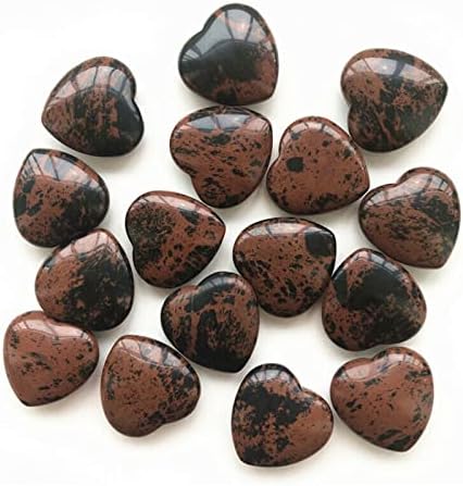 Shitu 1pc טבעי אדום טייגר עין קריסטל צורת לב אבן מדיטציה ריפוי מתנה צ'אקרה אבנים טבעיות ומינרלים