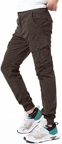 מכנסי מטען של DGWZ Mens עם כיס מחודד מחודד כותנה כותנה כותנה רזה עבודה מכנסיים לגברים