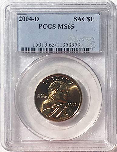 2004 D Sacagawea דולר MS 65 PCG תווית כחולה