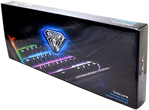 מקלדת משחקי מחשב ביסטרון, מקלדת מכנית עם תאורה אחורית קשת חד קרן, מתגי מפתח כחולים 104 מקשים מקלדת מחשב
