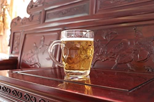 בות ' רן 1 ליטר גומות בירה ספל סט של 2-כבד בריטי פאב עבה זכוכית עם ידית-שטיין כוס עבור בירה מאהב