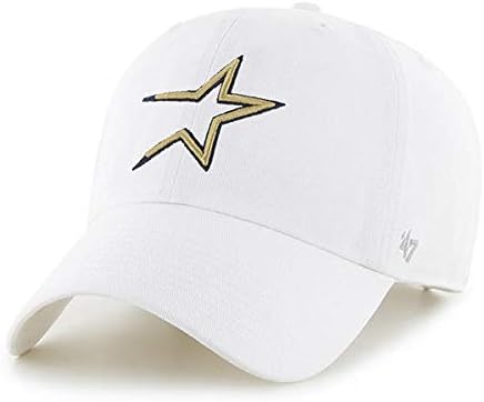 '47 מותג יוסטון אסטרוס לנקות אבא כובע כובע סטרפבק קופרסטאון לבן / זהב