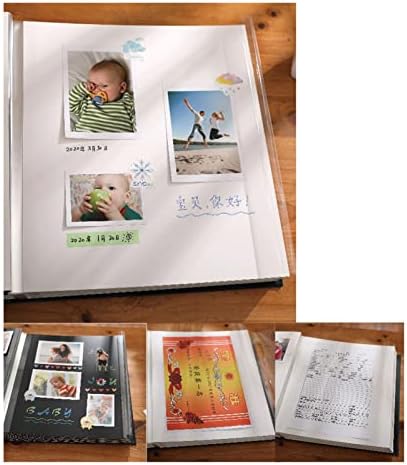 אלבום תמונות קיזקין DIY אלבום צמיחה תינוקות אלבום זיכרון אלבום הדבק גרסת משפחה עבה, מעודן קיבולת גדולה בעבודת