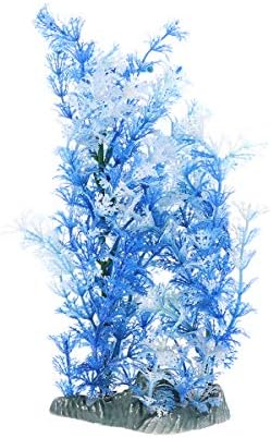 אקווריום פלסטיק צמחים גדול-מלאכותי פלסטיק צמח כחול דגי טנק נוף קישוט גדול מים צמחי דגי טנק דקור