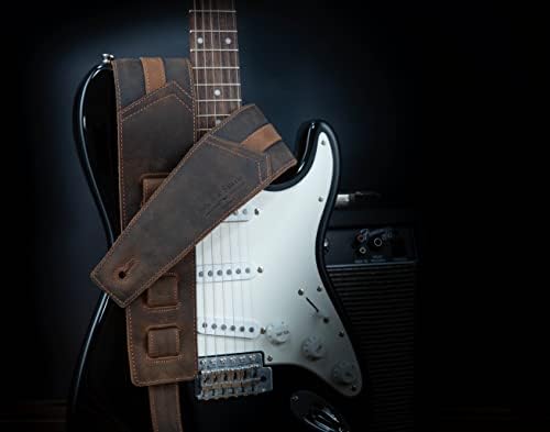 ליבנה & סמית מלא תבואה עור גיטרה רצועה, קצף מרופד, מושלם עבור חשמלי, אקוסטית &מגבר; בס גיטרות