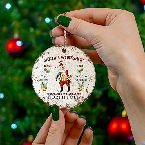 קישוטי מזכרת לחג המולד של סדנת סנטה סדנה קרמיקה קישוטים קישוט