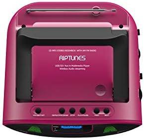 Riptunes CD נגן Boombox ניידים רדיו AM/FM Bluetooth Boombox MP3/CD, USB, MSD, AUX, מערכת קול סטריאו שקע אוזניות