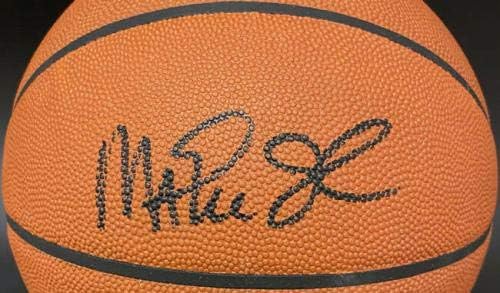 מג'יק ג'ונסון חתום על Spalding הרשמי של NBA כדורסל לייקרס PSA/DNA חתימה - כדורסל חתימה