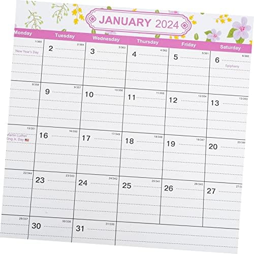 TOFFICU 2 PCS 2024 נייר מתכנן לוח השנה של לוח השנה