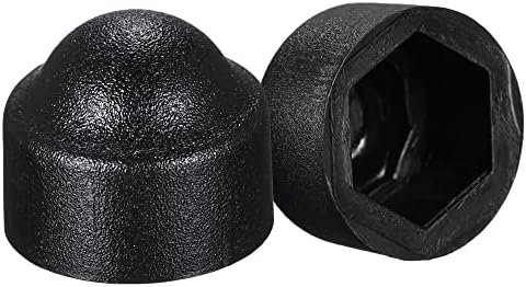 מכסה כובע הגנת אגוז כיפת פלסטיק כיפה, מ ' 5/8 ממ כיסוי בורג משושה שחור 200 יחידות