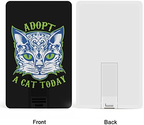 לאמץ את החתול Face Face כונן USB עיצוב כרטיסי אשראי USB כונן פלאש U כונן אגודל דיסק 64 גרם