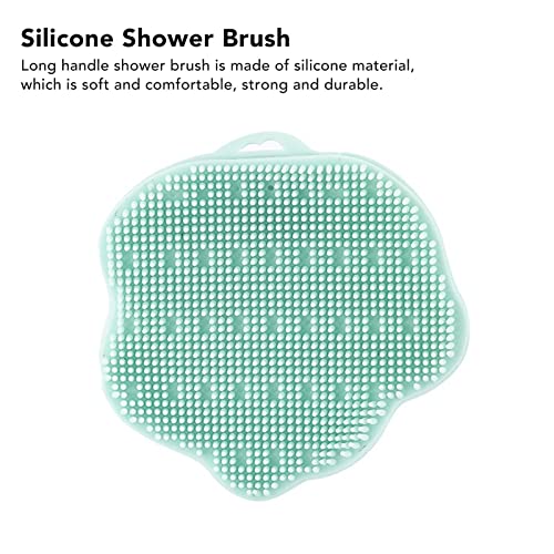 מברשת אמבטיה, חומר סיליקון מברשת מקלחת גוף אזור חיכוך גדול ידית ארוכה לבית