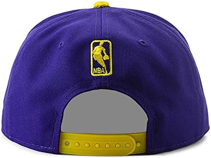 עידן חדש לוס אנג ' לס לייקרס 9 חמישים פופ ויזור כובע סנאפבק, כובע זהב סגול 2 גוונים