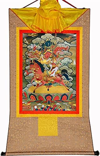 גנדהאנרה קינג גסאר, אמנות ציור טיבטית טאבטית, ברוקד טאנגקה בודהיסט, שטיח בודהה עם גלילה