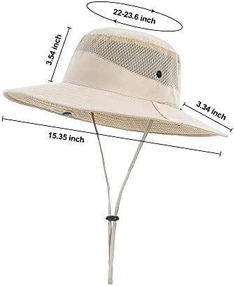 גברים של נשים שמש כובע רחב שוליים לנשימה רשת עד 50 + עמיד למים דיג כובע ספארי כובע מתקפל בוני כובע