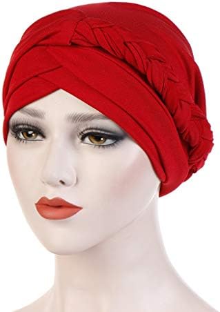 נשים מוצק לקלוע כובע מוסלמי לפרוע סרטן טורבן לעטוף כובע לוגיסטיקה נאצ ' וס כובע